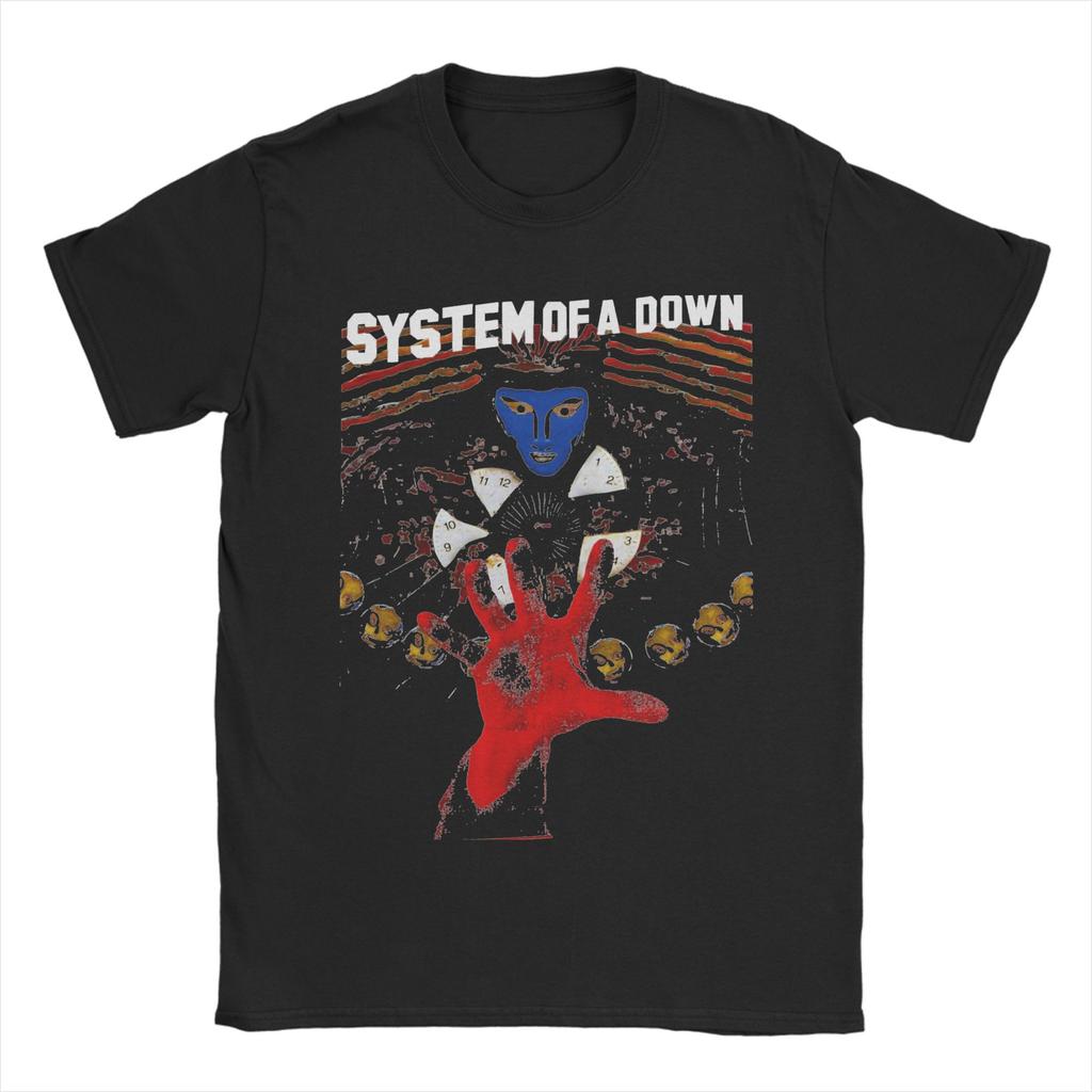 Novelty Punk Rock Band System Of A Down Tshirt Unisex Round Neck Short Sleeve Clothing Cotton Summer Top Tee