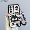 KEYSION Shockproof Case for OPPO Reno 12 Pro 5G with Lanyard Soft Silicone Cute 3D Cartoon Doll Phone Back Cover for OPPO Reno12 5G