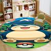 Kawaii Snorlax Round Area Rug HD Anime Printed Soft  Floor Mat Kids Playroom Home Decor