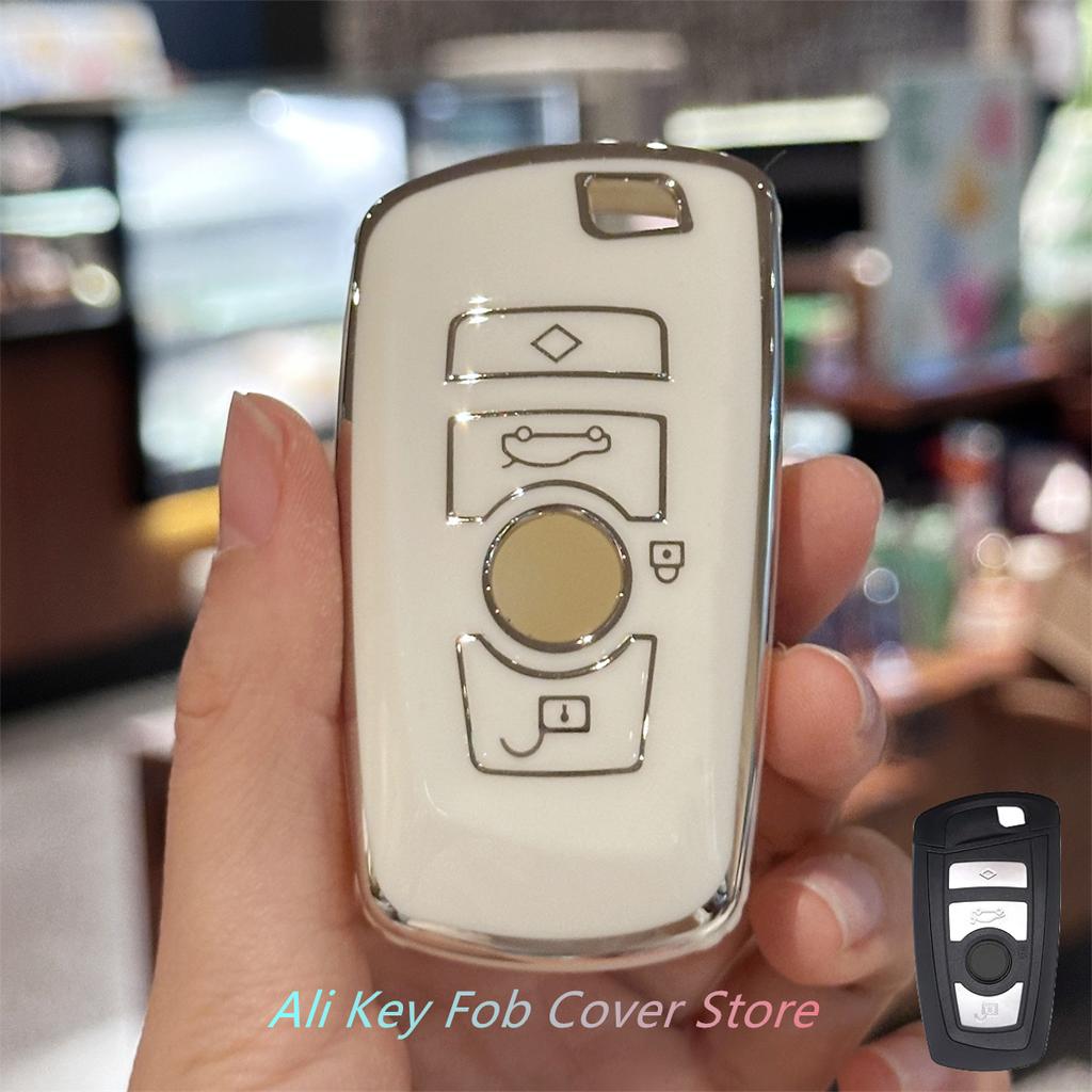 Key Fob Cover Case, Car Keychains, TPU Shell Cover Compatible for BMW 1 3 4 5 6 7 Series X3 X4 M5 M6 GT3 GT5