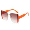 1 шт. Квадратные безободковые солнцезащитные очки, трендовые, для большого лица, новые градиентные солнцезащитные очки для женщин, ретро, высококлассные, UV400