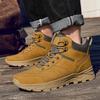 Boots Men High Top Boots High Quality Leather Hiking Shoes Fashion Outdoor Men Lace Up Non-Slip Ankle Boots Waterproof Big 48