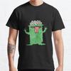 Men Fashion Casual Short Sleeves Weird Green Alien Tops Aesthetic Vintage Oversized T-shirts