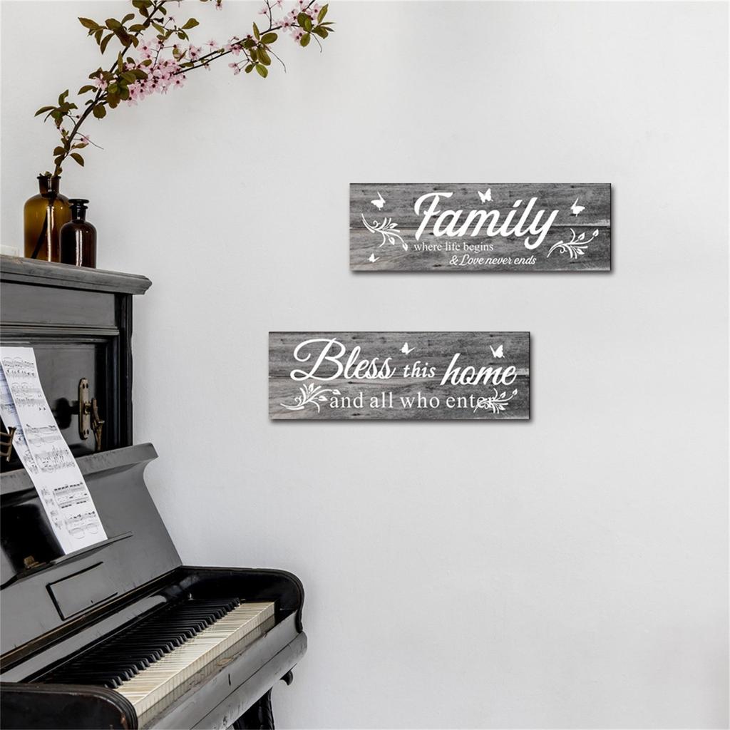 Деревянные вывески для дома, семейного настенного художественного декора для спальни, гостиной, офиса, домашнего декора