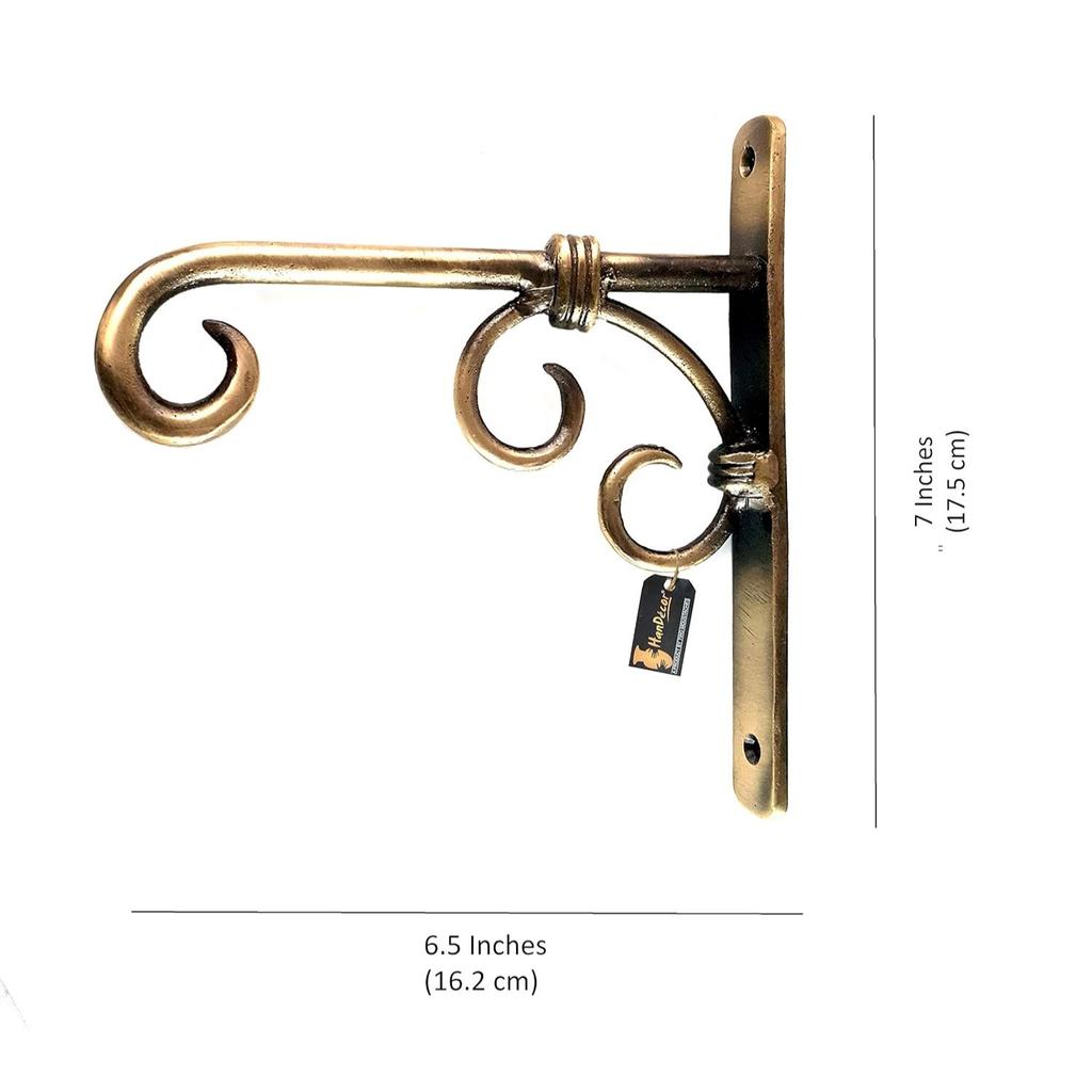 Brass Wall Lantern Diya Hanger, Planter Hangers, Lanterns Wind Chimes Hanging Baskets Ornaments, Diya Hanger Brass, Brass Diya Hangers for Wall