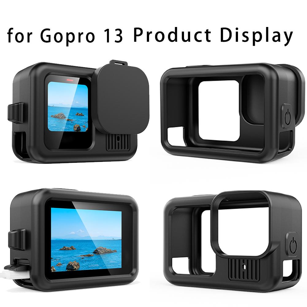 Силиконовый чехол для GoPro Hero 13, черная защитная пленка для экрана, крышка объектива, сумка для хранения для Go Pro 13, 12, 11, 10, 9, аксессуары для чехлов