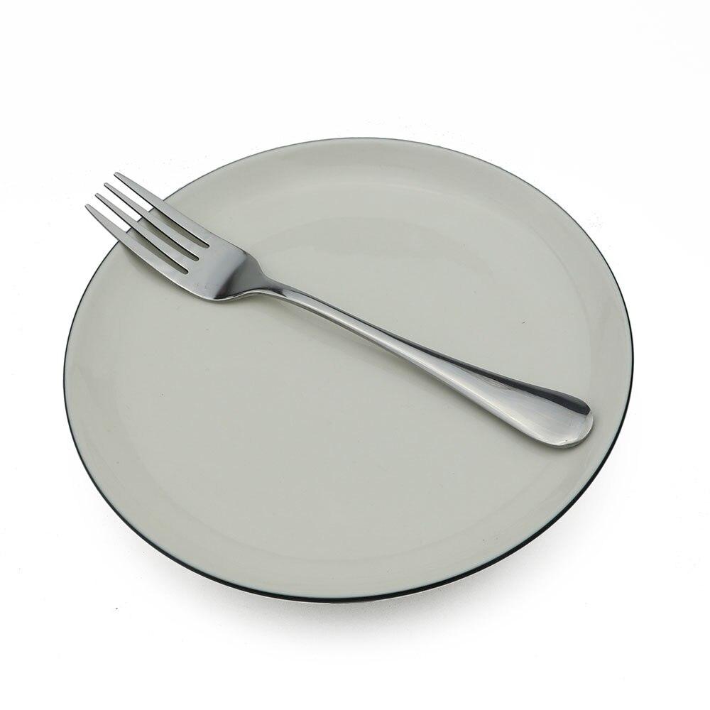 Корейская 304 вилка для десерта и салата, черная вилка для ужина, красочная радужная посуда, посуда с длинной ручкой, столовые вилки, столовые приборы