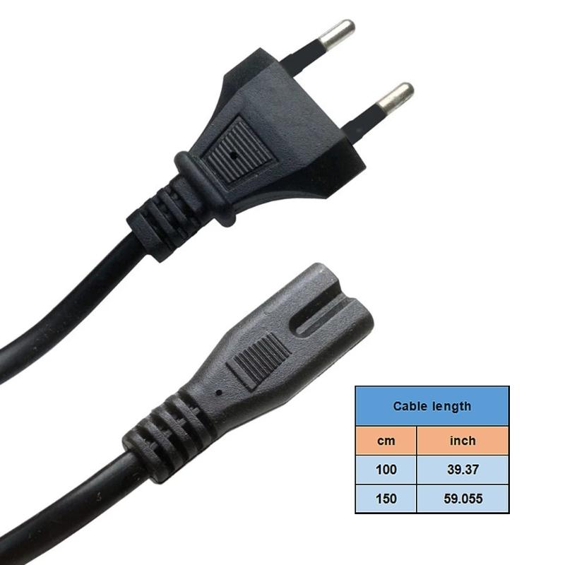 Кабель с вилкой ЕС 2pin IEC320 C7 удлинитель шнура питания для ноутбуков зарядных устройств принтеров радио динамиков ЖК-телевизоров мониторов