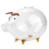 Transparent Glass Pig Coin Saver Bank Piggy Money Saving Box Children Gift