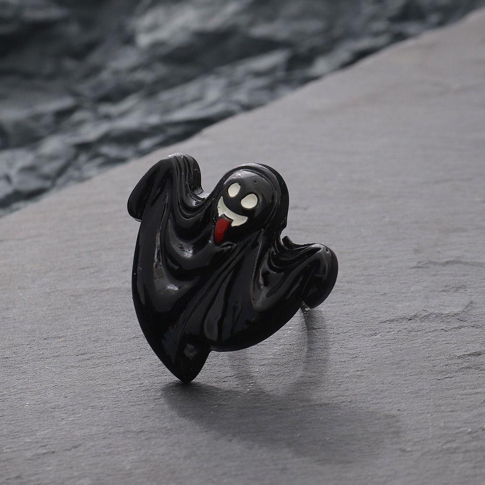 Кольцо-призрак в виде шляпы волшебника, черное кольцо с тыквой, модное кольцо в подарок на Хэллоуин