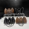 Gothic Style Bat & Skull PU Leather Shoulder Bag Vintage Solid Color Crossbody Bag with Adjustable Chain Strap for Outings, and Everyday Use