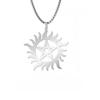 Stainless Steel Shining Sun Pentagram Pendant Necklace Supernatural Dean Statement Box Chain Necklaces Couple Women Men