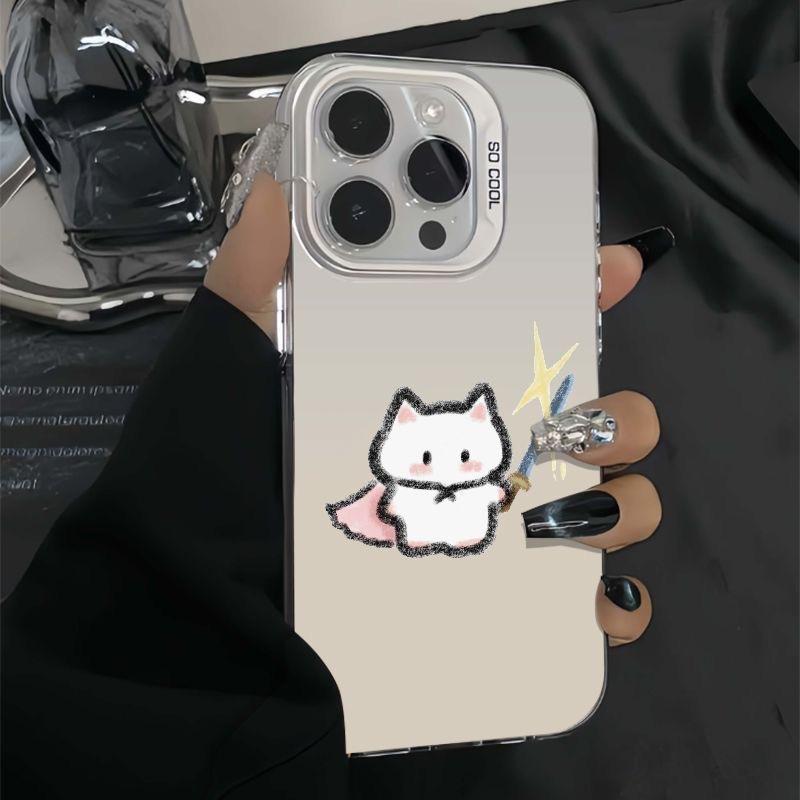 Милый мультяшный кот противоударный чехол для телефона для iphone 17 pro max 16 plus 15 14 13 11 силиконовая задняя крышка для iphone 12 pro xr xs x