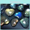 Stunning Madagascar Quartz Labradorite Natural Crystal Rock Heart Pendant Decor For All Occasions