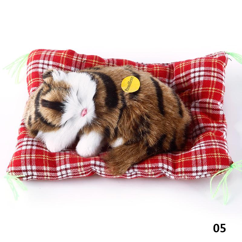 Бренд Новейшая Игрушка-Кукла Животное Плюшевые Спящие Кошки Игрушка с Подушкой Может Говорить со Звуком Идея Подарка для Детей Набитая Настольное Украшение
