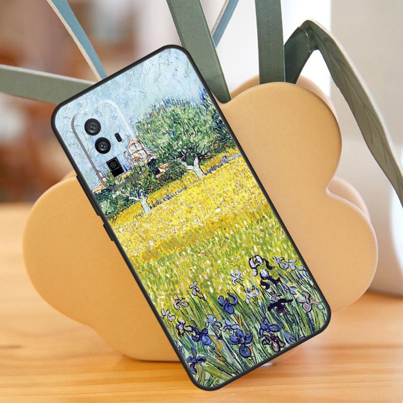 Чехол-картина с ирисами для POCO X3 X6 F6 Pro M6 X5 F3 F5 M5s Xiaomi 13 14 Ultra 12 Lite 11T 12T 13T Pro