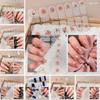 14Strips Gel Nail Stickers Floristic Gel Nail Polish Strips Nail Patch DIY Nail Art Making