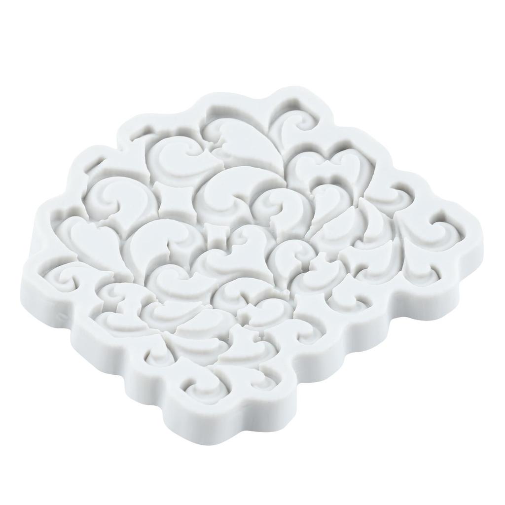 Baroque Silicone Molds Curlicues Scroll Lace Fondant Mold Cake Decorating Tools Cupcake Topper Candy Chocolate Gumpaste Mold