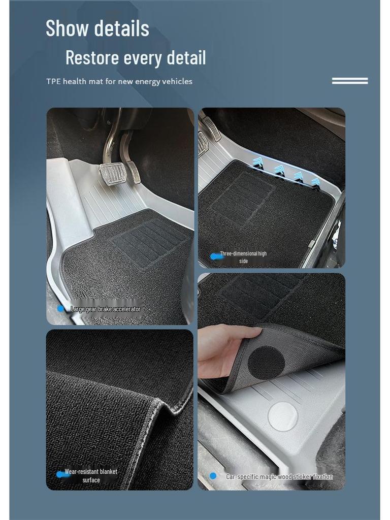Tesla Model Y/3 Custom Double-Layer Gray Floor Mats Model 3 TPE Accessories