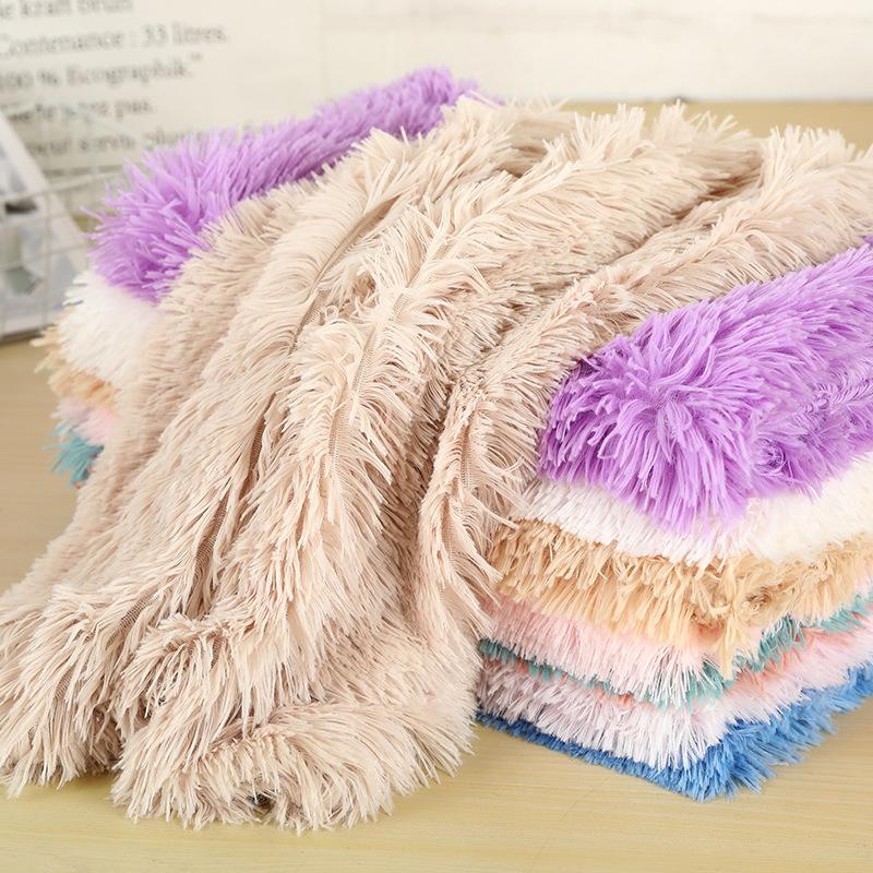 Cover Blanket Indoor Home Warm Pet Dog Blanket Cat Blanket Pet Book Sleeping Plush Cushion Long Hair Blanket