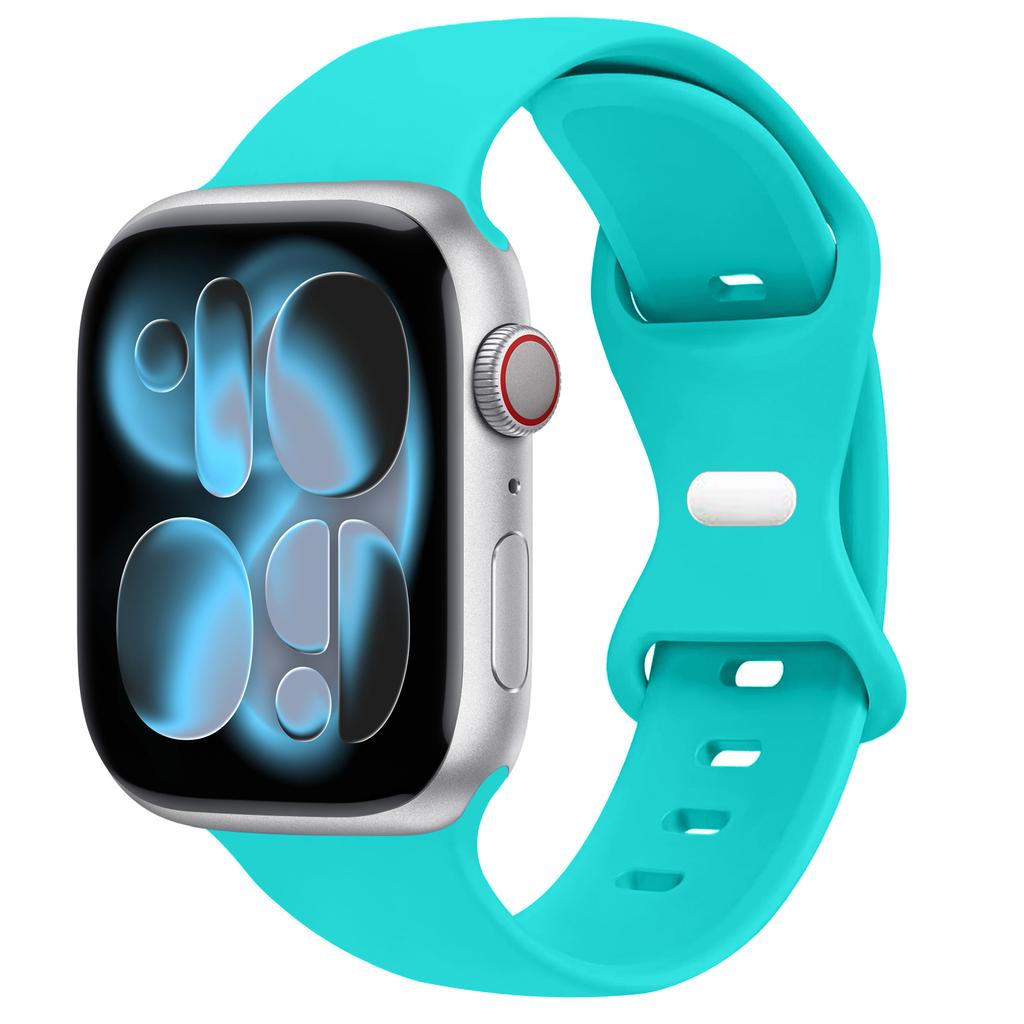 Спортивный силиконовый ремешок для Apple Watch Bands 40мм 44мм 46мм 45мм 41мм 49 42мм Correa Браслет iWatch серия 10 11 9 8 7 ultra 3 SE