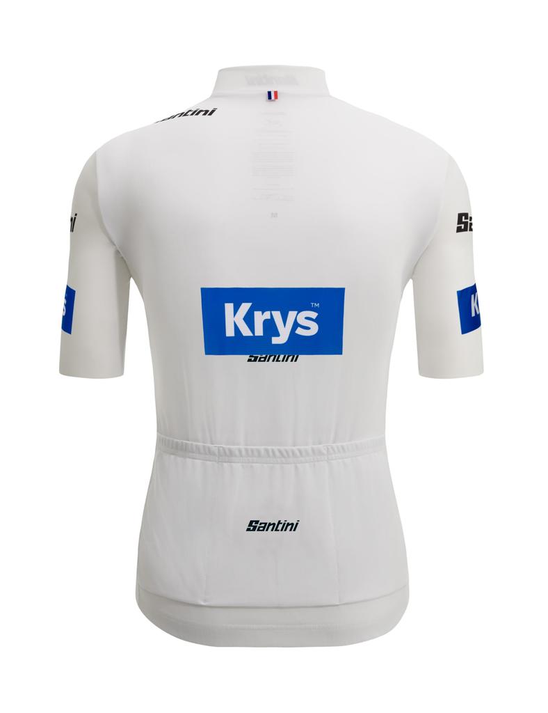 Santini Tour DE France-White Funline Cycling Jersey, Men's White Jersey, Size 3XL