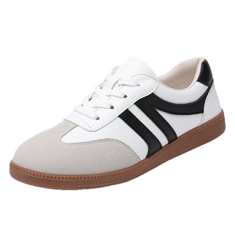 Korean German Training Shoes for Women's Spring New Flat-soled Retro Color-blocking Casual Sports Versatile Board Shoes