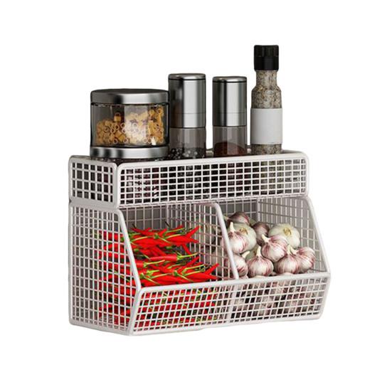 Корзина для хранения из проволочной сетки Yousheng, большая вместимость, прочная, несущая, простая в установке, настенная полка, органайзер, корзина