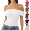 Women's New Summer Tube Top Sexy T-Shirt One Shoulder Hot Girl Top