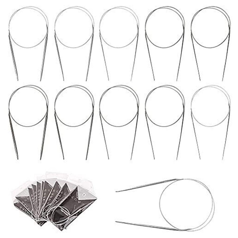 43/65/80/100/120cm Circular Knitting Needles Stainless Steel Crochet Hook Knitting Tools  Household