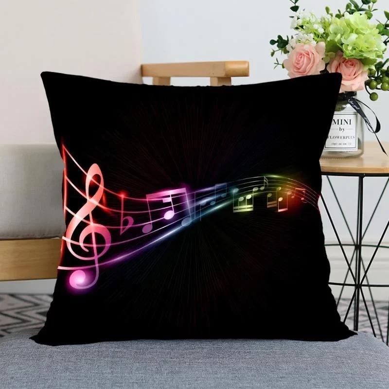 Music Theme Series Pillowcases, Living Room Sofa Chair Cushion Covers, Bedroom Home Decoration Gifts