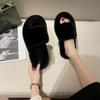 Women's Indoor Slippers 2024 Autumn and Winter New Plush Home Lazy Slippers Anti Slip Durable Fashion Warm Sandals Slippers
