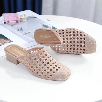 Мягкие женские сандалии, пляжная обувь, тапочки, туфли на среднем каблуке, обувь в корейском стиле, нескользящая обувь на платформе, Zapatos De Mujer