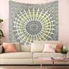 Black Mandala Tapestry Wall Hanging Home Decor for Bedroom Living Room Dorm Geometric Flowers Mandala Aesthetic