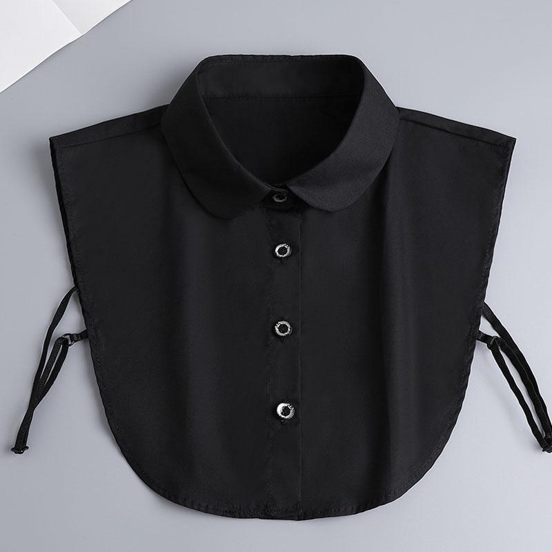 Fashion White Fake Collar Women Detachable Collars Black Woman False Collar Lace Removable Half Shirts Tie Top Collars Decor