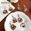 Cartoon Panda Keychain: Cute Acrylic Pendant for School Bags