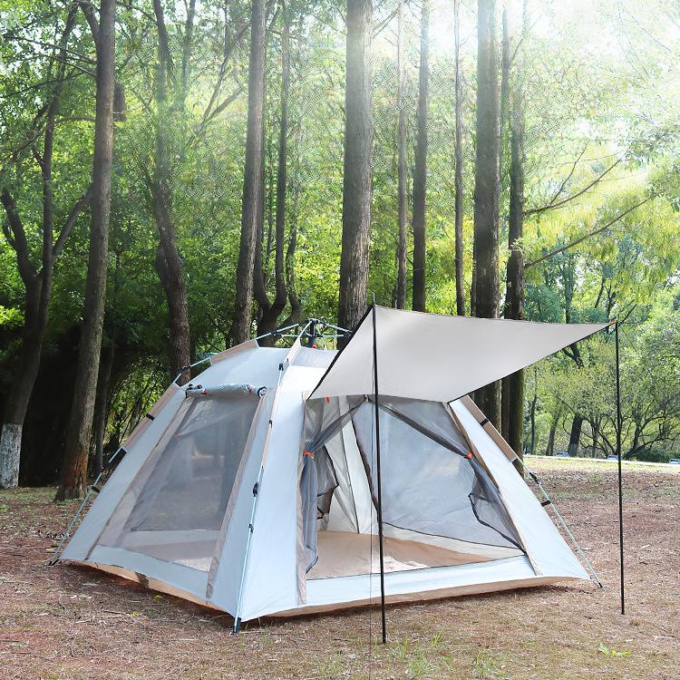 Палатка для улицы, автоматическая, для 3-4 человек, пляжная, быстро открывающаяся, складная, двойная, непромокаемая, для кемпинга, для кемпинга