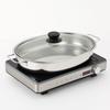 Stainless Steel Oval Grilled Fish Pan Deepened Hot Pot Multipurpose Barbecue Grill Pan  Commercial