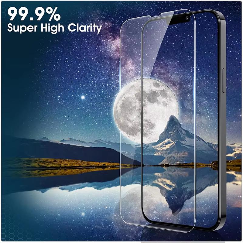2Pcs Screen Protective Glass For iPhone 17 16 Pro Max 16e 15 14 13 12 Mini 11 Tempered Glass For iPhone X XR XS 6 7 8 Plus