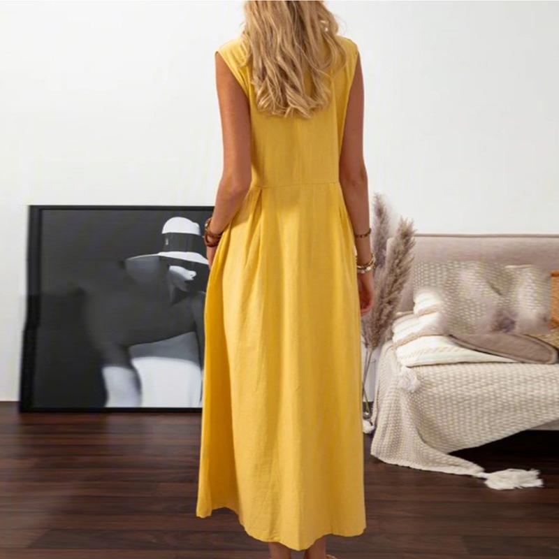 Длинное винтажное платье А-силуэта для женщин с лацканами