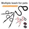 Трехсторонний регулируемый нейлоновый поводок для собак с мультиручкой, износостойкие веревочные ремни, съемный поворот на 360 градусов