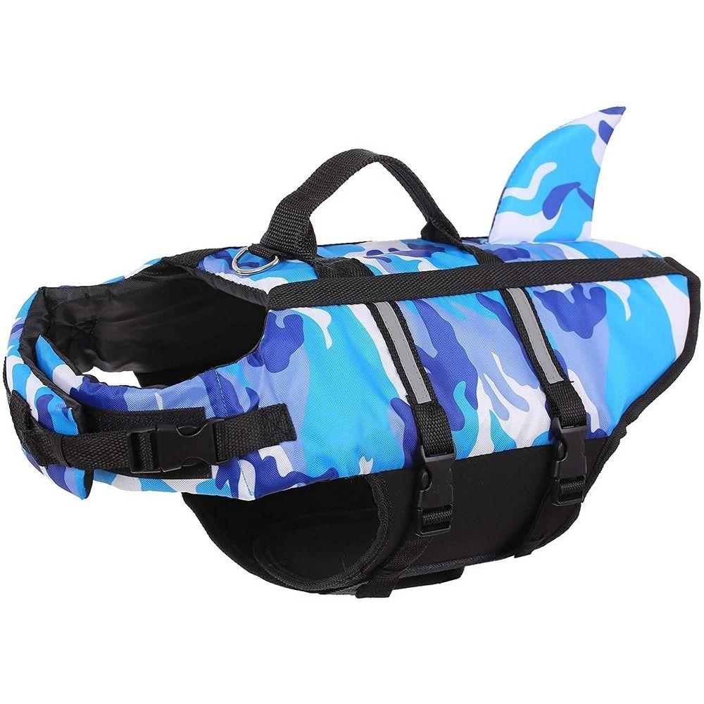 Collar Harness Camouflage Dog Life Jacket Polyester Dog Life Vest Dog Swimwear Swimming Boating