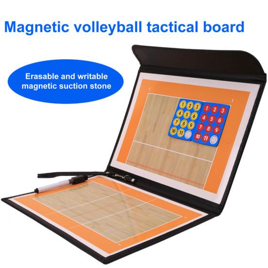 Foldable Volleyball Clipboard Coaching Board with Pen Lightweight Portable Volleyball Dry Erase Board Teaching Board Tool