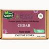 Cedar 100%-Natural-Incense-Cones Handmade-Hand-Dipped Organic-Chemicals-Free for-Purification-Relaxation-Positivity