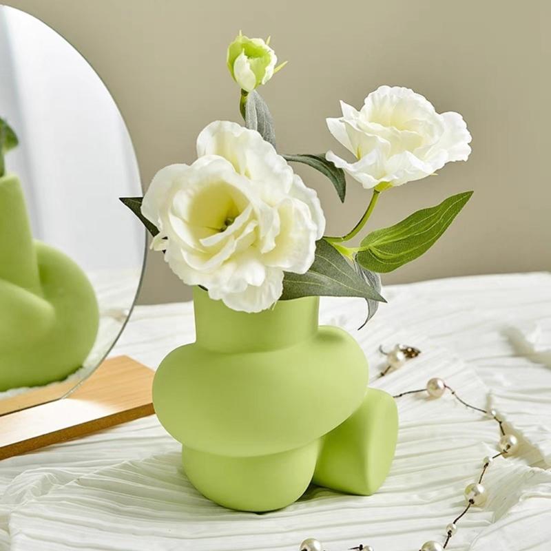 Abstract Art Silicone Vase Mold Unique Decorative Pen Holder Molds Reusable Abstract Art Vase Resin Mold Minimalist Mold