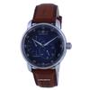 New Captain's Line Blue Dial Leather Strap Automatic 8662-3 86623 Мужские часы