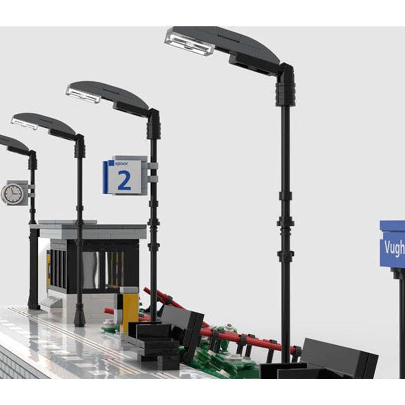 MOC-78047 Строительные блоки – Станция Фиггерт, Платформа 2, Детская серия моделей-игрушек