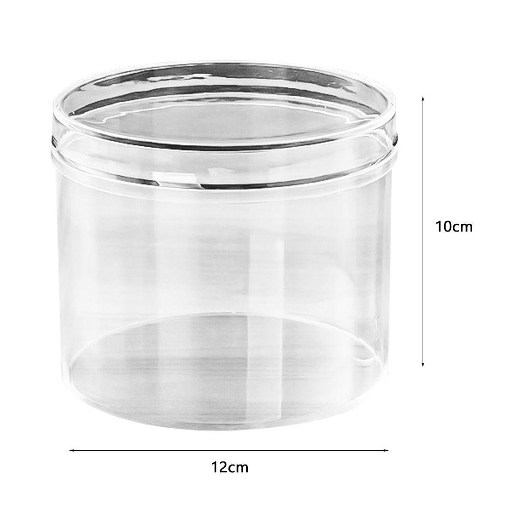 Round Storage Box Transparent Jewelry Box Practical Collection Containers Jewelry Nail Art Biscuit