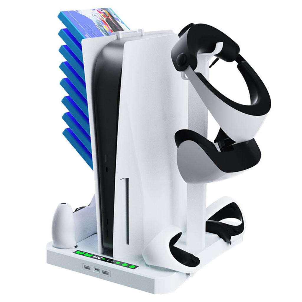 Подставка для охлаждения игровой консоли PS5, полка для хранения игровых дисков, держатель для гарнитуры, игровой контроллер, зарядное устройство, док-станция