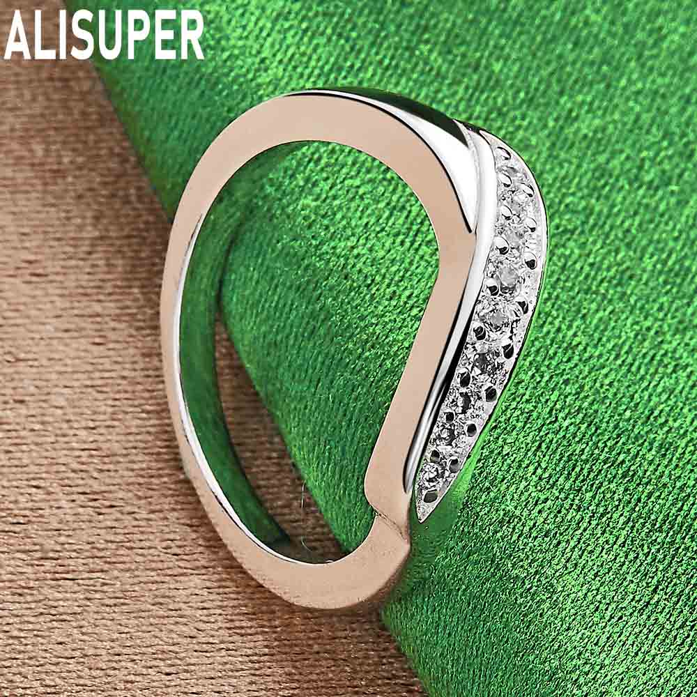 Кольцо из стерлингового серебра 925 пробы с витым цирконом класса ААА, модное, изящное, свадебное украшение